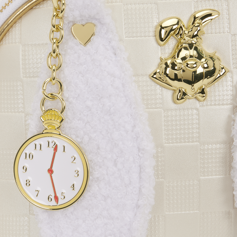 ALICE IN WONDERLAND WHITE RABBIT LOUNGEFLY HANDBAG