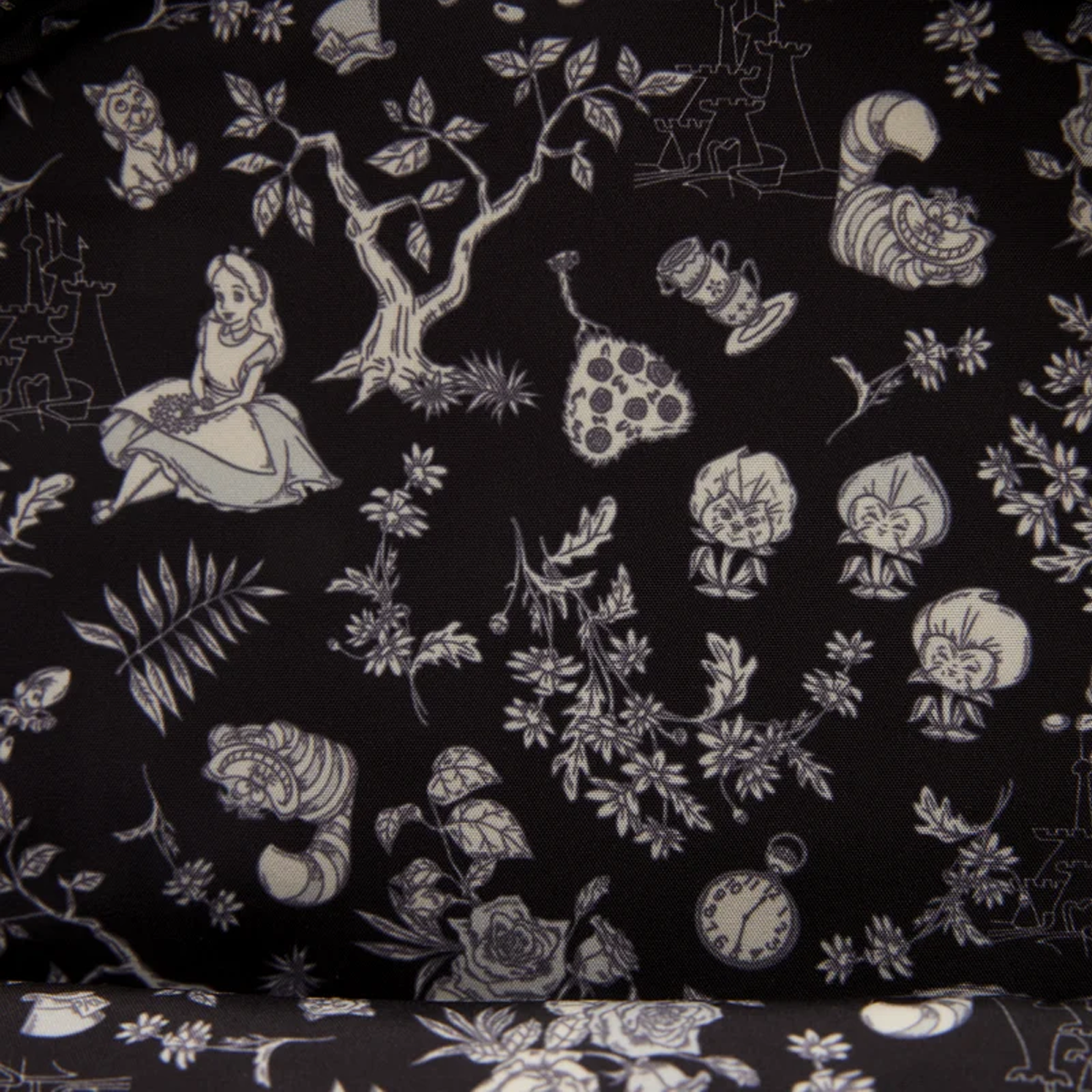 ALICE IN WONDERLAND FLORAL LOUNGEFLY MINI BACKPACK