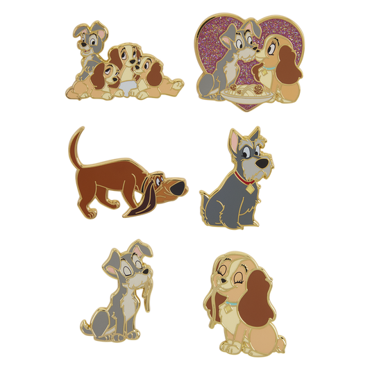 LADY AND THE TRAMP LOUNGEFLY MYSTERY PINS