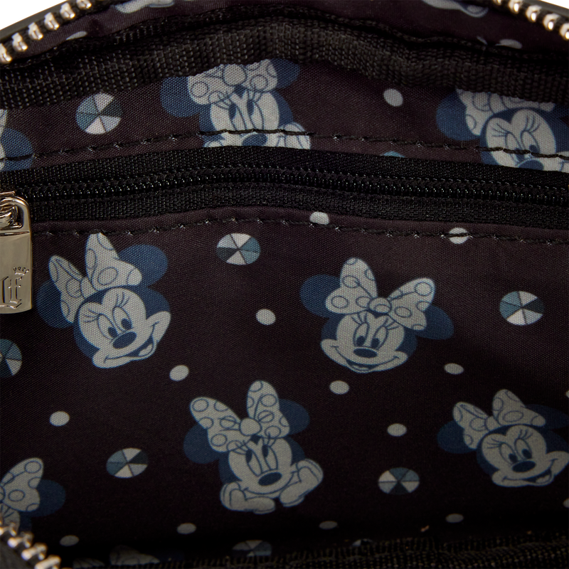 MINNIE MOUSE STUDS & CHAINS LOUNGEFLY CROSSBODY BAG