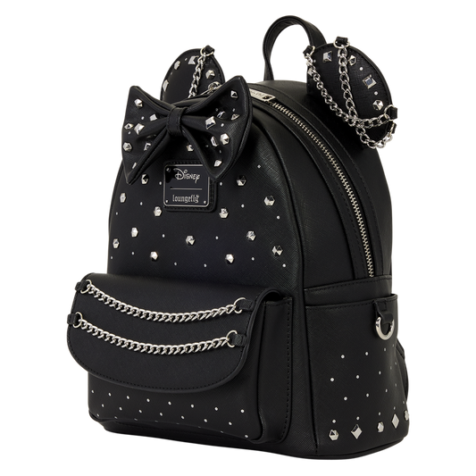 MINNIE MOUSE STUDS & CHAINS LOUNGEFLY MINI BACKPACK