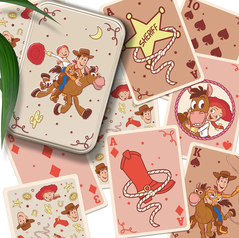 TOY STORY COWBOY PLAYING CARDS IN A TIN