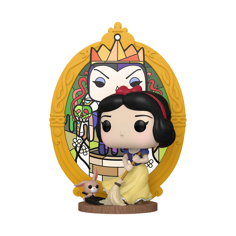 Funko Pop! vinyl figure of a character from a animated movie with a yellow frame on a white background
