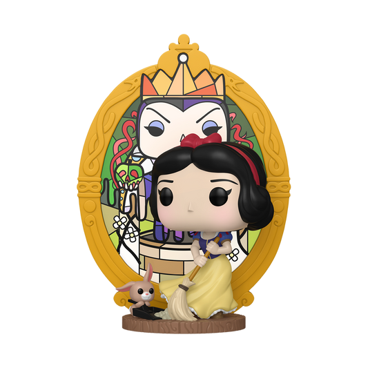 Funko Pop! vinyl figure of a character from a animated movie with a yellow frame on a white background
