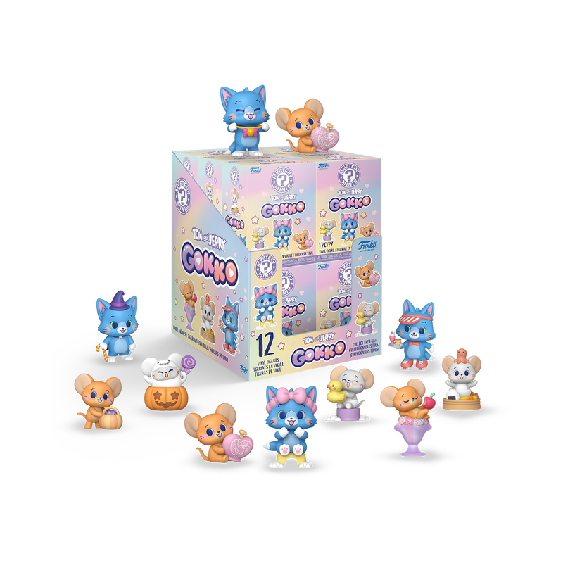 Collection of small figurines of Tom and Jerry (Gokko) Mystery Minis