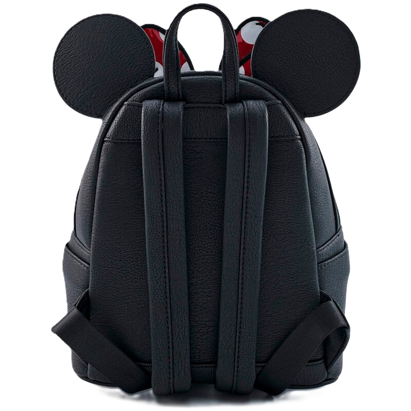Black backpack with Mickey Mouse ears on a white background