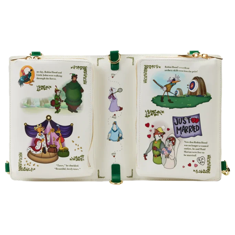 ROBIN HOOD CLASSIC BOOK CONVERTIBLE LOUNGEFLY CROSSBODY BAG