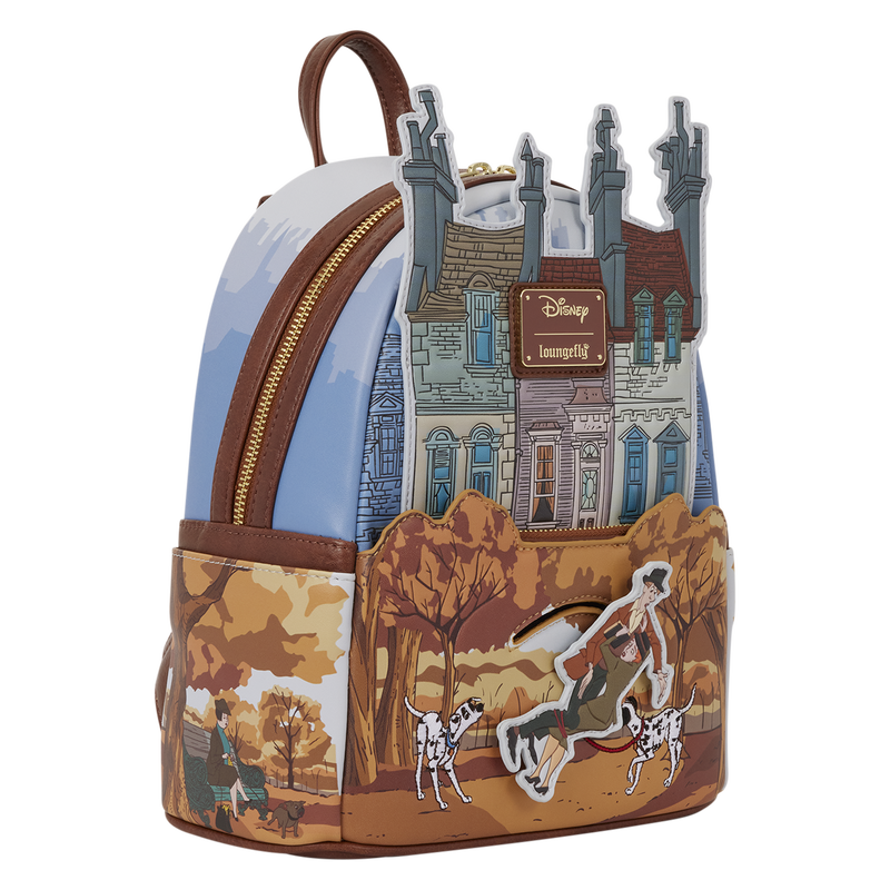 101 DALMATIANS ROGER & ANITA SCENE LOUNGEFLY MINI BACKPACK