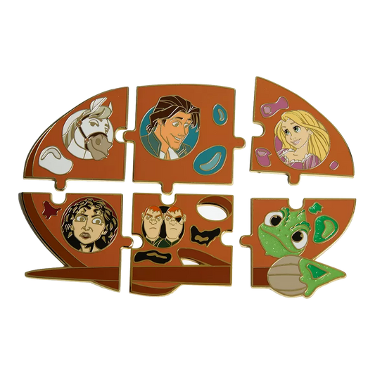 DISNEY TANGLED CHARACTER PAINT LOUNGEFLY MYSTERY PINS