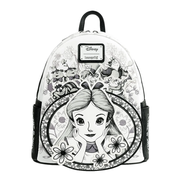 ALICE IN WONDERLAND SKETCH LOUNGEFLY MINI BACKPACK