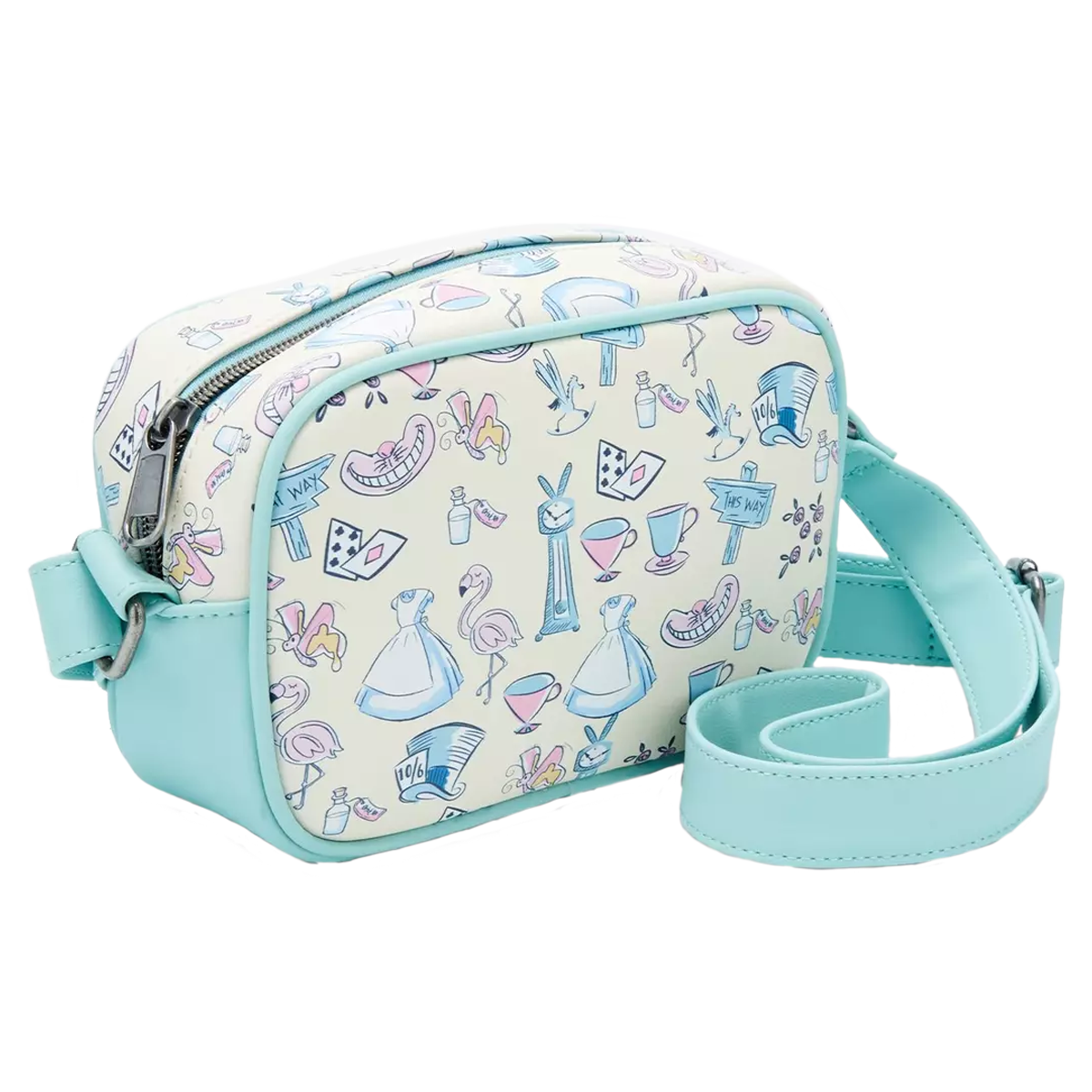 DISNEY ALICE IN WONDERLAND ICONS LOUNGEFLY CROSSBODY BAG