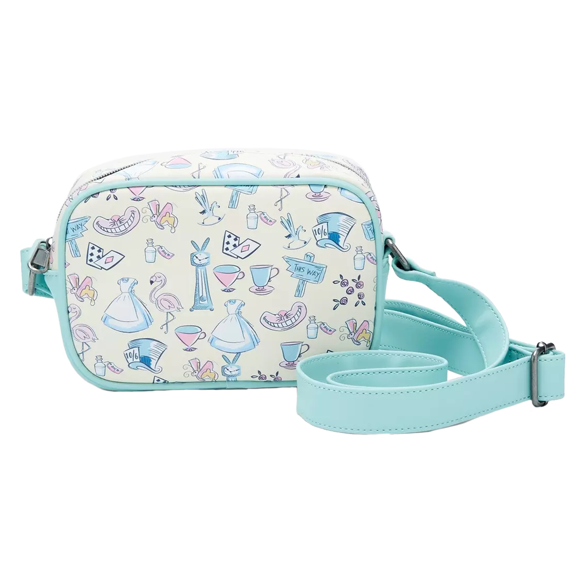 DISNEY ALICE IN WONDERLAND ICONS LOUNGEFLY CROSSBODY BAG