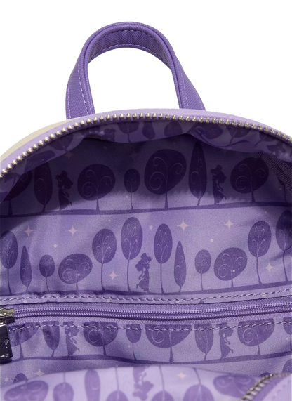 Purple interior lining with Hercules Meg with a patterned interior on a white background
