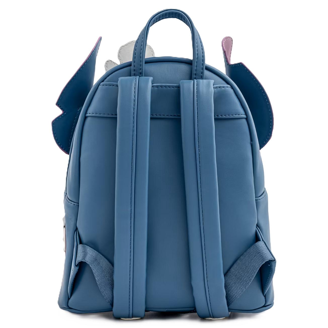 Blue backpack with Stitch design on a white background