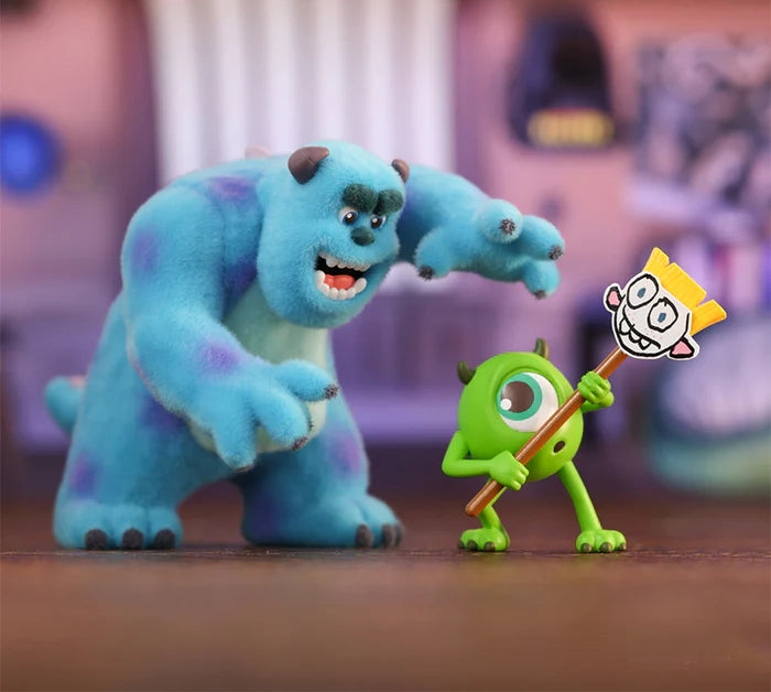 Mike & Sully from Disney Pixar Monsters at Work Log Series Blind Box, training their scare tactics 