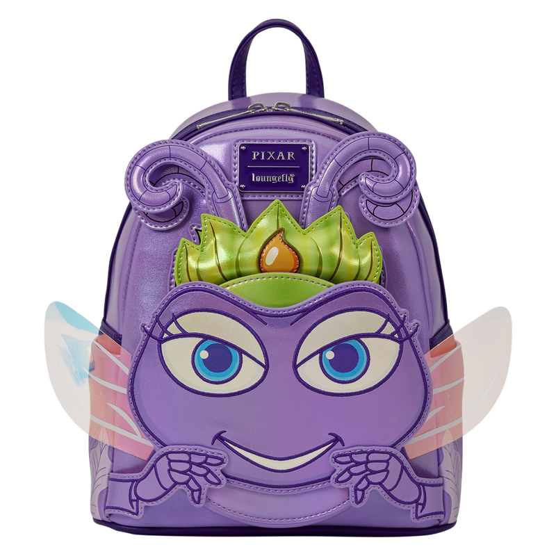 A BUG'S LIFE ATTA COSPLAY LOUNGEFLY MINI BACKPACK WITH EAR HEADBAND