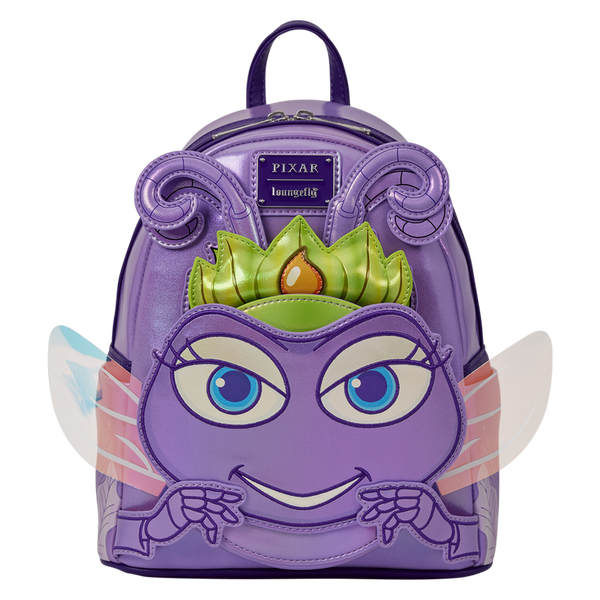 A BUG'S LIFE ATTA COSPLAY LOUNGEFLY MINI BACKPACK WITH EAR HEADBAND