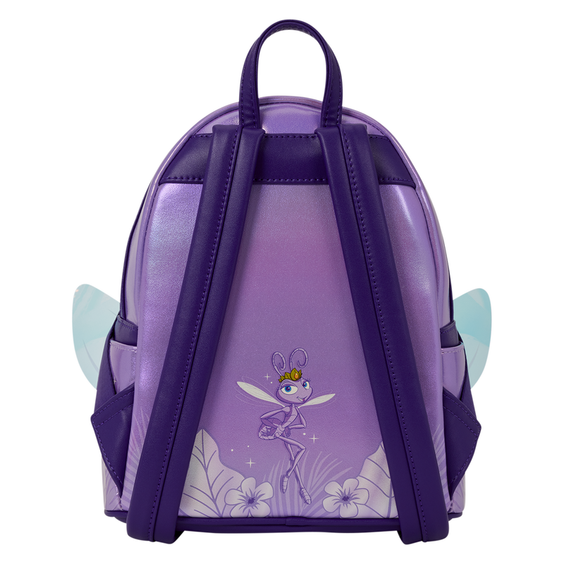 A BUG'S LIFE ATTA COSPLAY LOUNGEFLY MINI BACKPACK WITH EAR HEADBAND