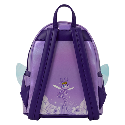 A BUG'S LIFE ATTA COSPLAY LOUNGEFLY MINI BACKPACK WITH EAR HEADBAND