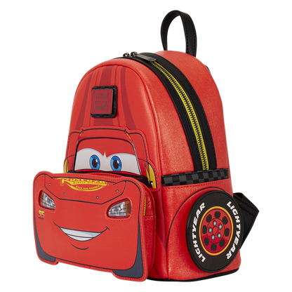 CARS 20TH ANNIVERSARY LIGHTNING MCQUEEN COSPLAY LIGHT-UP LENTICULAR LOUNGEFLY MINI BACKPACK
