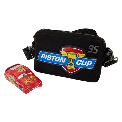 CARS 20TH ANNIVERSARY PISTON CUP LOUNGEFLY SLING CROSSBODY BAG