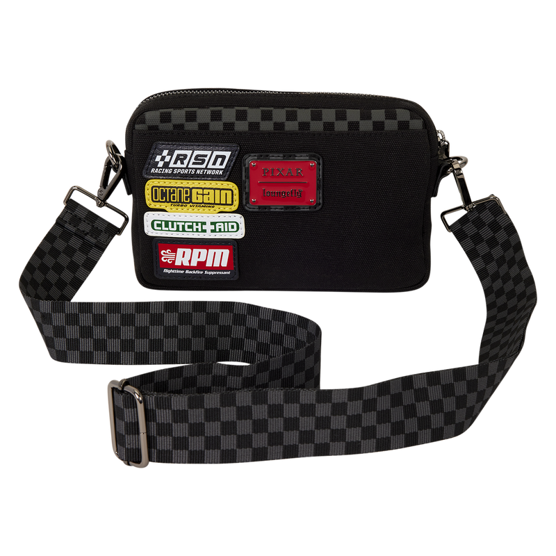 CARS 20TH ANNIVERSARY PISTON CUP LOUNGEFLY SLING CROSSBODY BAG