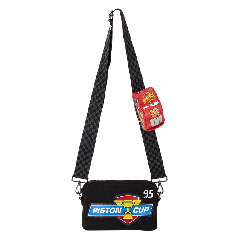 CARS 20TH ANNIVERSARY PISTON CUP LOUNGEFLY SLING CROSSBODY BAG