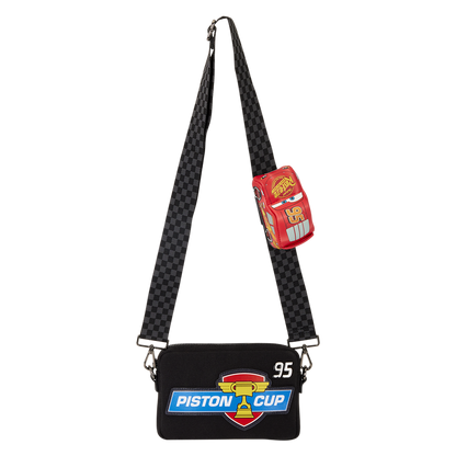 CARS 20TH ANNIVERSARY PISTON CUP LOUNGEFLY SLING CROSSBODY BAG