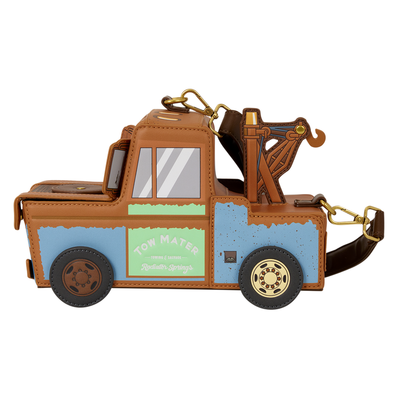 CARS 20TH ANNIVERSARY TOW MATER FIGURAL LOUNGEFLY CROSSBODY BAG