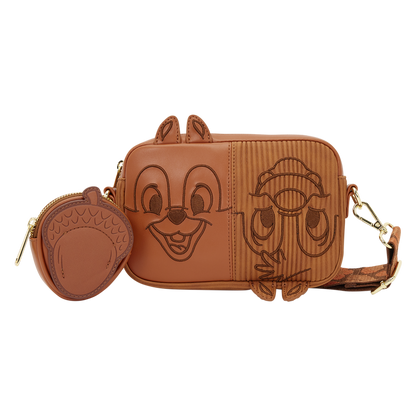CHIP 'N' DALE SLING LOUNGEFLY CROSSBODY BAG WITH COIN BAG