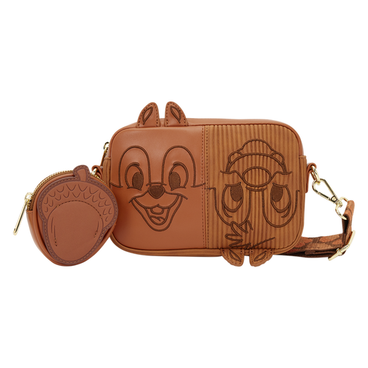 CHIP 'N' DALE SLING LOUNGEFLY CROSSBODY BAG WITH COIN BAG