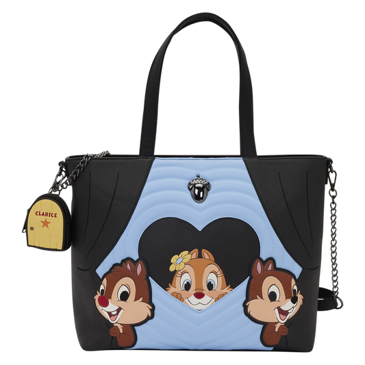 CHIP 'N' DALE TWO CHIPS & A MISS LOUNGEFLY TOTE BAG WITH COIN BAG