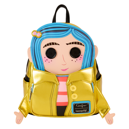 CORALINE 15TH ANNIVERSARY LAIKA DOLL METALLIC COSPLAY LOUNGEFLY MINI BACKPACK