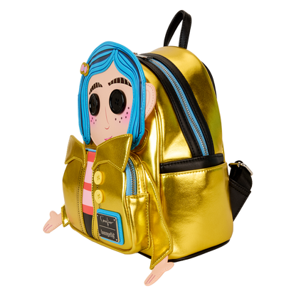 CORALINE 15TH ANNIVERSARY LAIKA DOLL METALLIC COSPLAY LOUNGEFLY MINI BACKPACK