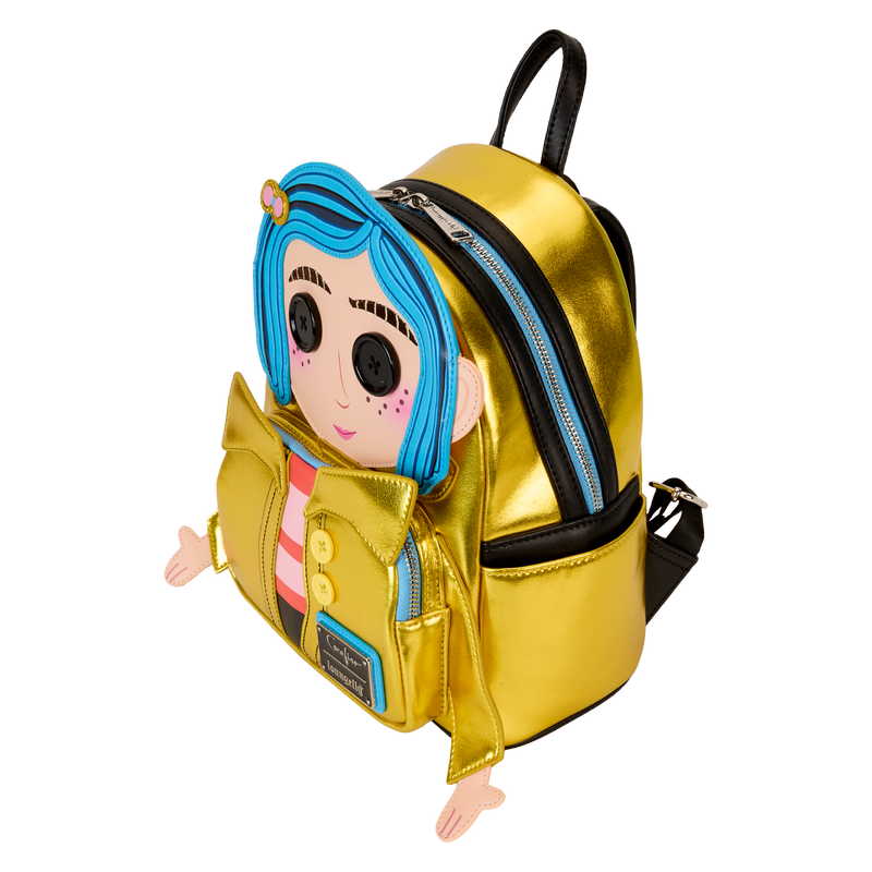 CORALINE 15TH ANNIVERSARY LAIKA DOLL METALLIC COSPLAY LOUNGEFLY MINI BACKPACK