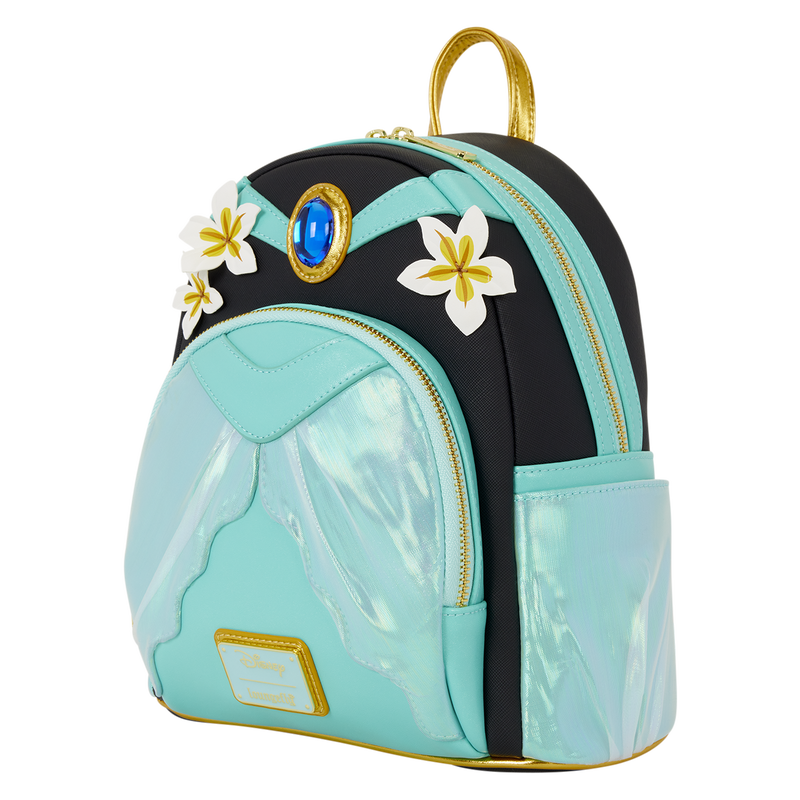 DISNEY PRINCESS JASMINE GLITTER COSPLAY LOUNGEFLY MINI BACKPACK
