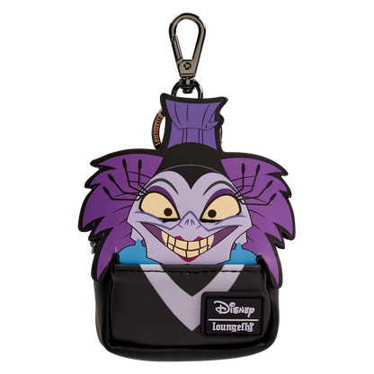 Loungefly bag charm in the shape of Yzma from Kuzco on a white background