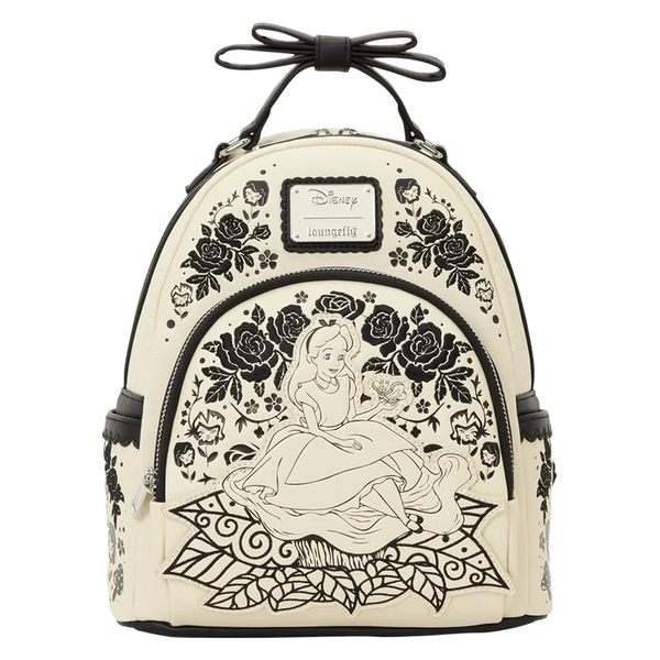 ALICE IN WONDERLAND FLORAL LOUNGEFLY MINI BACKPACK