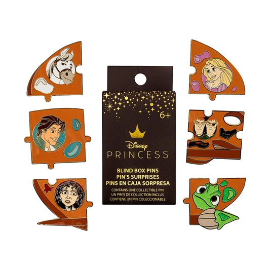 DISNEY TANGLED CHARACTER PAINT LOUNGEFLY MYSTERY PINS