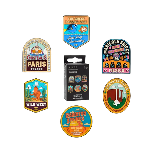 DISNEY PIXAR LOCATIONS LOUNGEFLY MYSTERY PINS