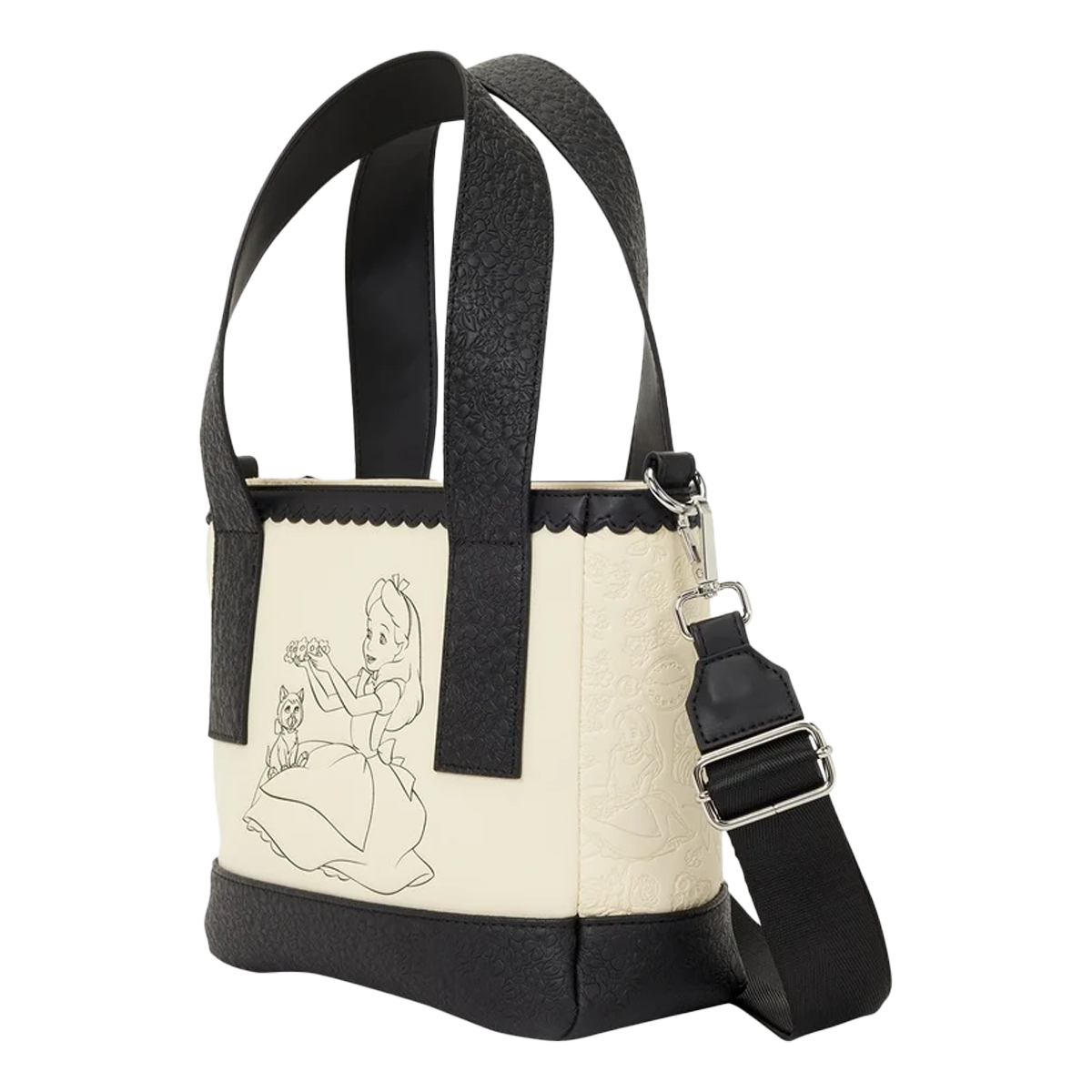 ALICE IN WONDERLAND LOUNGEFLY MINI TOTE CROSSBODY BAG