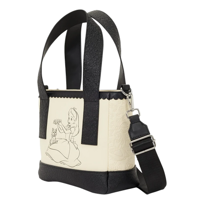 ALICE IN WONDERLAND LOUNGEFLY MINI TOTE CROSSBODY BAG