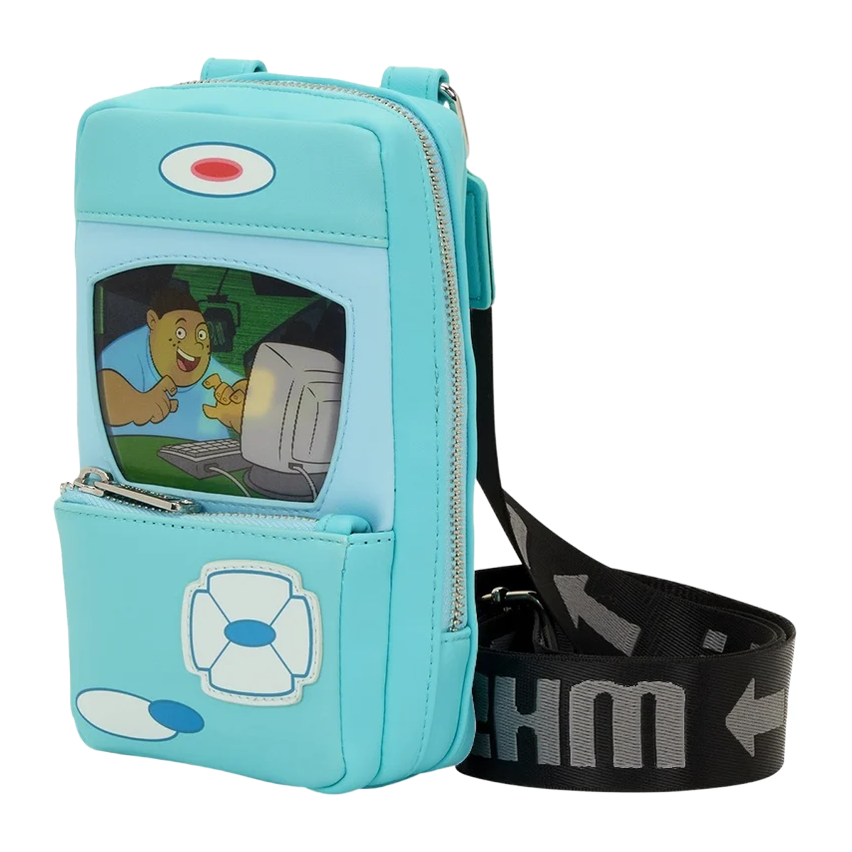 KIM POSSIBLE KIMMUNICATOR LENTICULAR LOUNGEFLY SLING CROSSBODY BAG