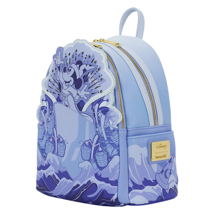Light blue Sorcerer Mickey Fantasia Loungefly backpack