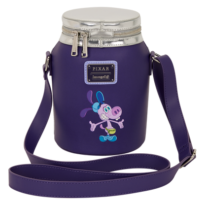 Purple jar bag with Inside Out characters and Pixar logo on a white background
