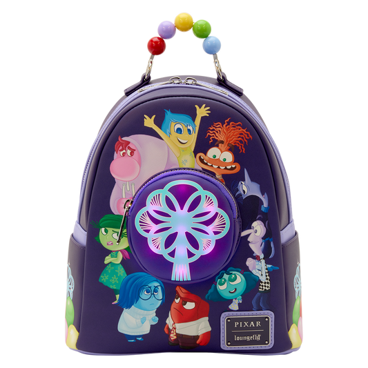 Loungefly with colorful Inside Out 2 design on a white background