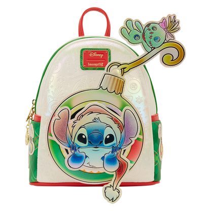 Stitch & Scrumpy loungefly backpack with cartoon character design on a white background