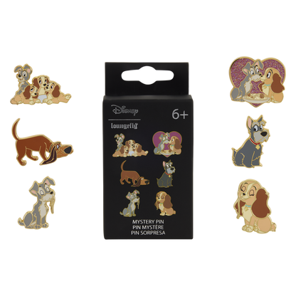 LADY AND THE TRAMP LOUNGEFLY MYSTERY PINS