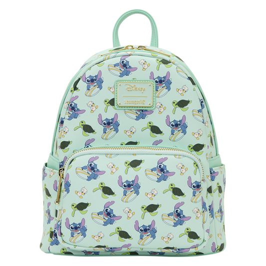 LILO & STITCH ANIMAL FRIENDS ALL-OVER PRINT LOUNGEFLY MINI BACKPACK
