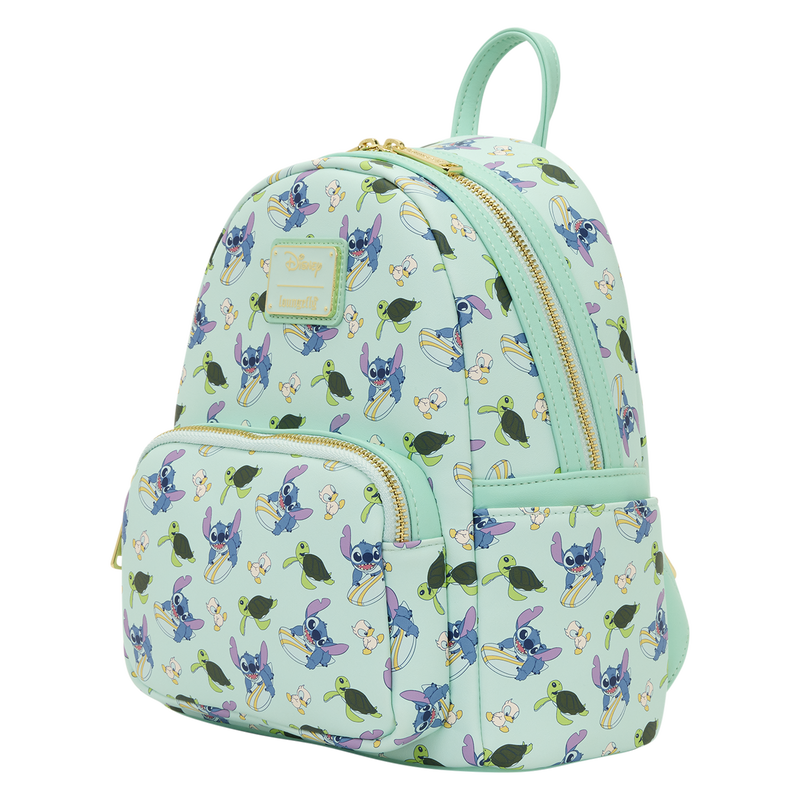 LILO & STITCH ANIMAL FRIENDS ALL-OVER PRINT LOUNGEFLY MINI BACKPACK